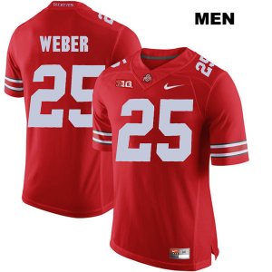 Men's NCAA Ohio State Buckeyes Mike Weber #25 College Stitched Authentic Nike Red Football Jersey ZX20E87XD